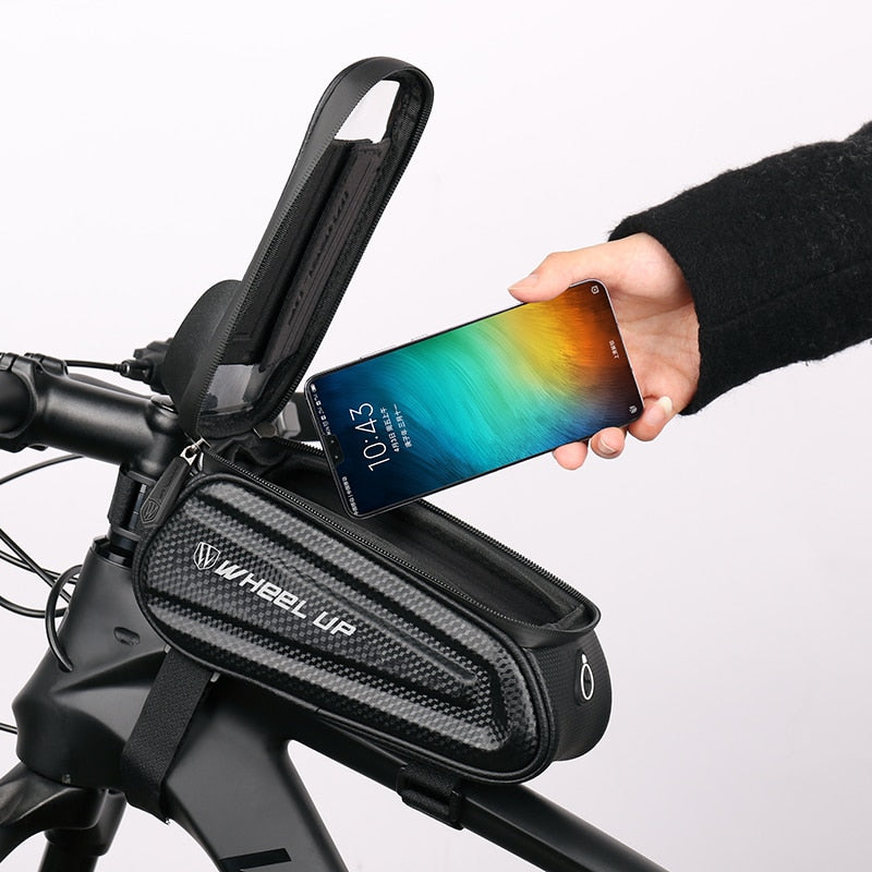 Waterproof Touch Screen Bike Phone Holder 7.2 inch Bicycle Phone Mount Cycling Handlebar Mobile GPS Stands Storage Bag Support