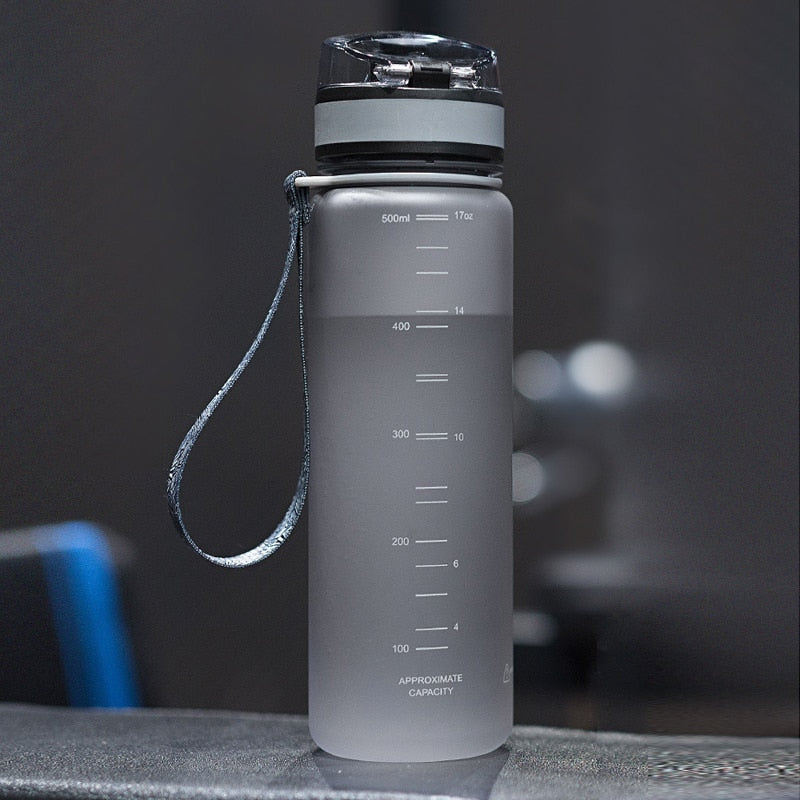 Sports Water Bottles With Time Marker Portable Leakproof Outdoor Shaker My Bottle Tritan Plastic Eco-Friendly Drinkware BPA Free