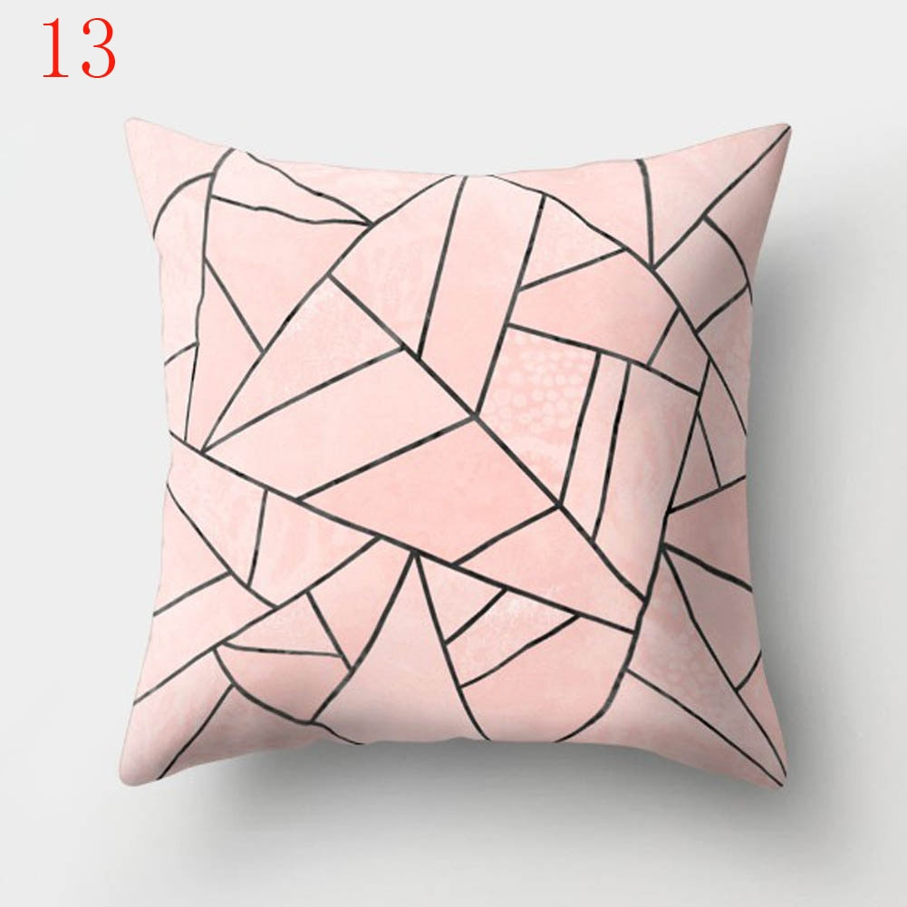 Geometric Printed Polyester Throw Pillow Cases Sofa Cushion Cover Home Decor 45x45cm Cotton Home Sofa Decorative Car Pillowcase