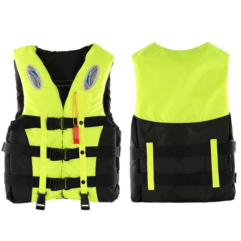 Outdoor Adult  Swimming Life Jacket Adjustable Buoyancy Survival Suit Polyester Children Life Vest With Whistle