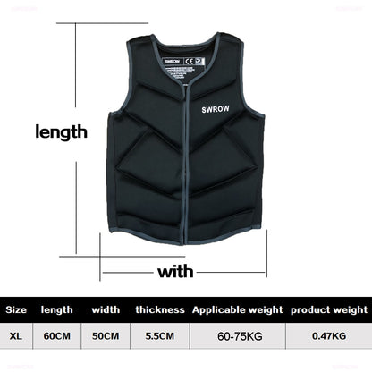 SWROW life jacket the fishing vest water jacket sports adult children life vest clothes swim skating ski rescue boats drifting