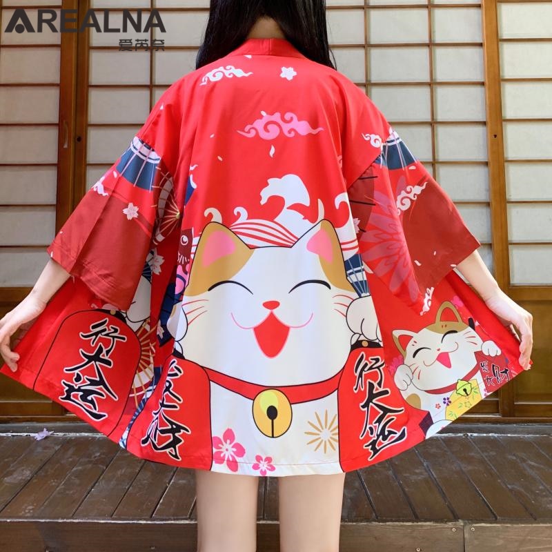 Japanese Kimono Traditional Clothing Crane Carp Anime Kimono Dress Shirts Women Samurai Haori Hombre Yukata Man Cardigan Shirt