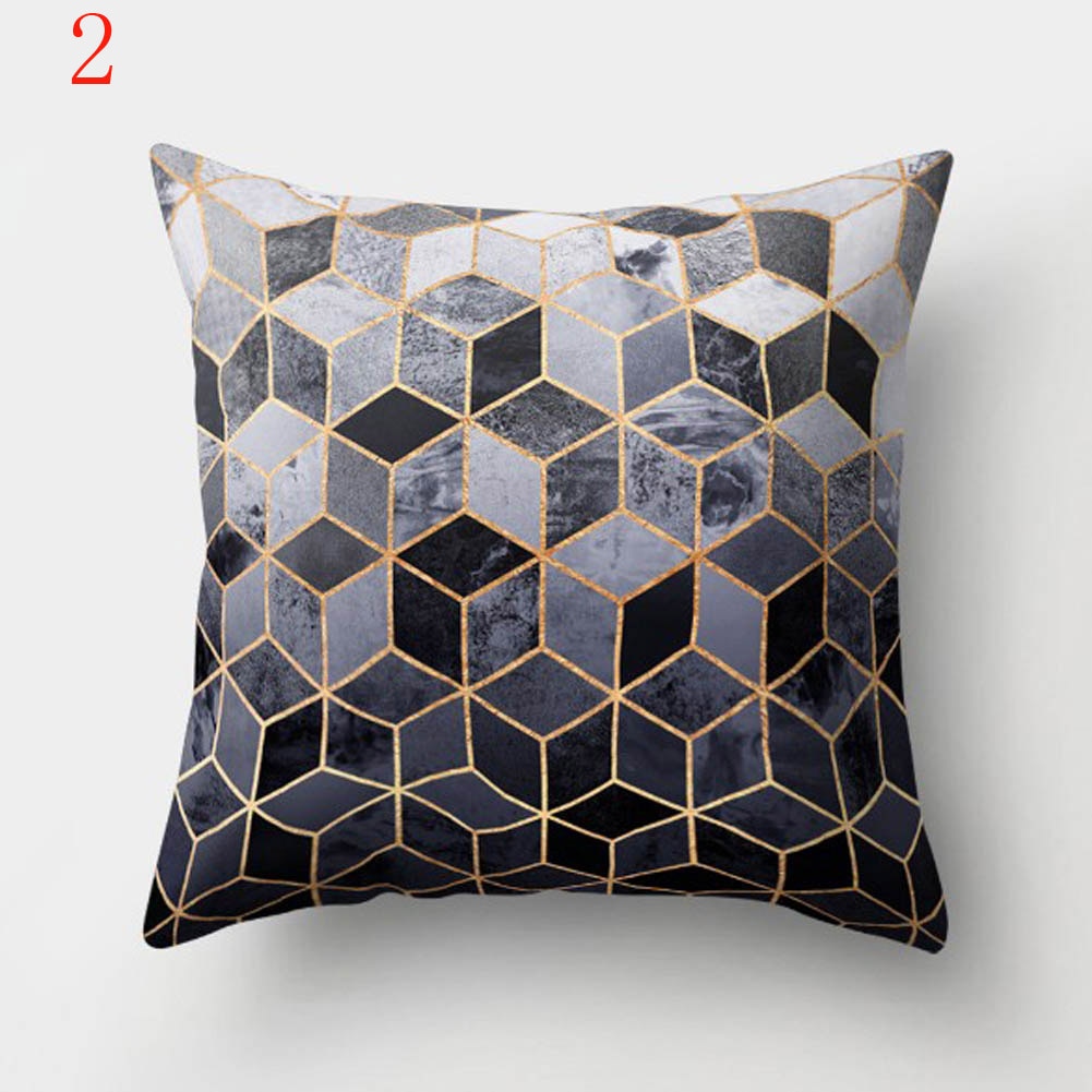 Geometric Printed Polyester Throw Pillow Cases Sofa Cushion Cover Home Decor 45x45cm Cotton Home Sofa Decorative Car Pillowcase