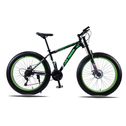 Love Freedom21Speed/24 Speed Mountain Bike Cross-country Aluminum Frame 26*4.0 Fatbike Disc Brake Snow Bicycle  Free Delivery