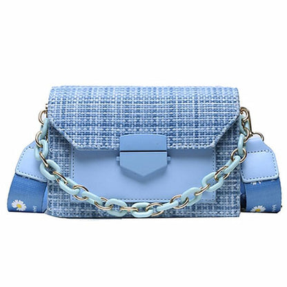 Wide Strap Shoulder Bags for Women 2020 Designer Lady Handbags and Purses Fashion Chain Messenger Crossbody Bags