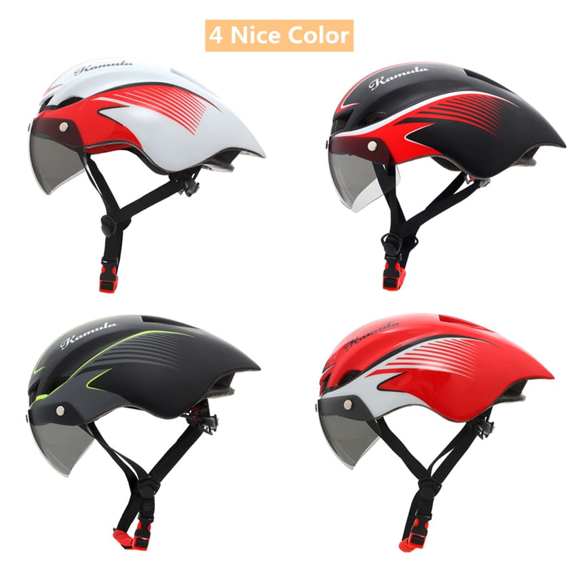 CAIRBULL AERO-R1 Cycling Helmet Magnetic Goggles Bike Bicycle Helmet Road Mountain MTB Pneumatic TT Helmets Casco Ciclismo Cap