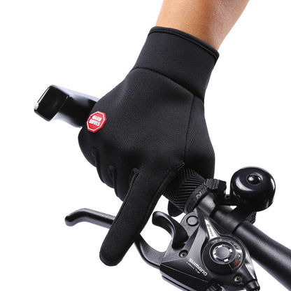 Winter Warm Men Cycling Gloves Thicken Velvet Outdoor Sports Fleece Bike Gloves guantes ciclismo Touchscreen Men's luva bike