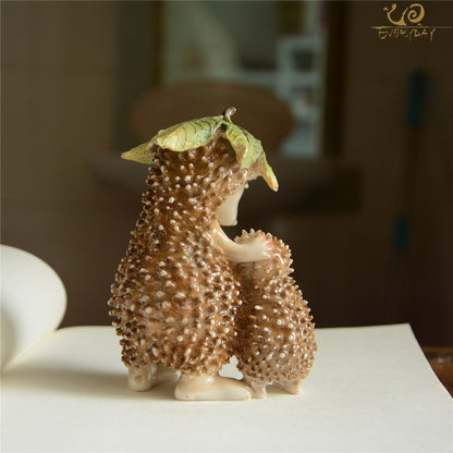 Creative Simulated Hedgehog Models Cute Animal Figurine Children Kids Toys Mini Fairy Garden Gnome Moss Decoration Home Decor