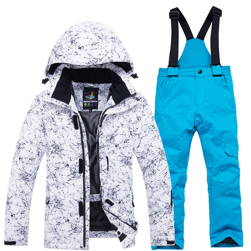 Thermal Kids Ski Suit Boys Girls Ski Jacket Pants Set Windproof Waterproof Snowboarding Jacket Winter Children Skiing Suits Snow