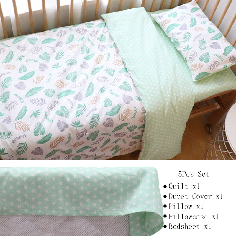 Baby Bedding Set For Newborns Soft Cotton Crib Bedding Set With Bumper For Girl Bed Linen For Kid Baby Nursery Decor Custom Made