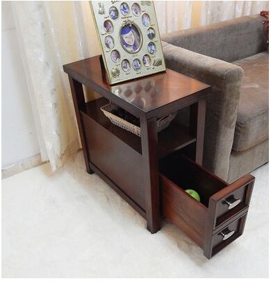 American sofa edge cabinets living room round corner a few round coffee table solid wood European handrail cabinet storage .