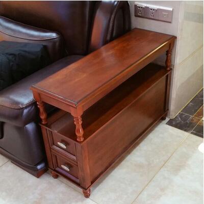 American sofa edge cabinets living room round corner a few round coffee table solid wood European handrail cabinet storage .