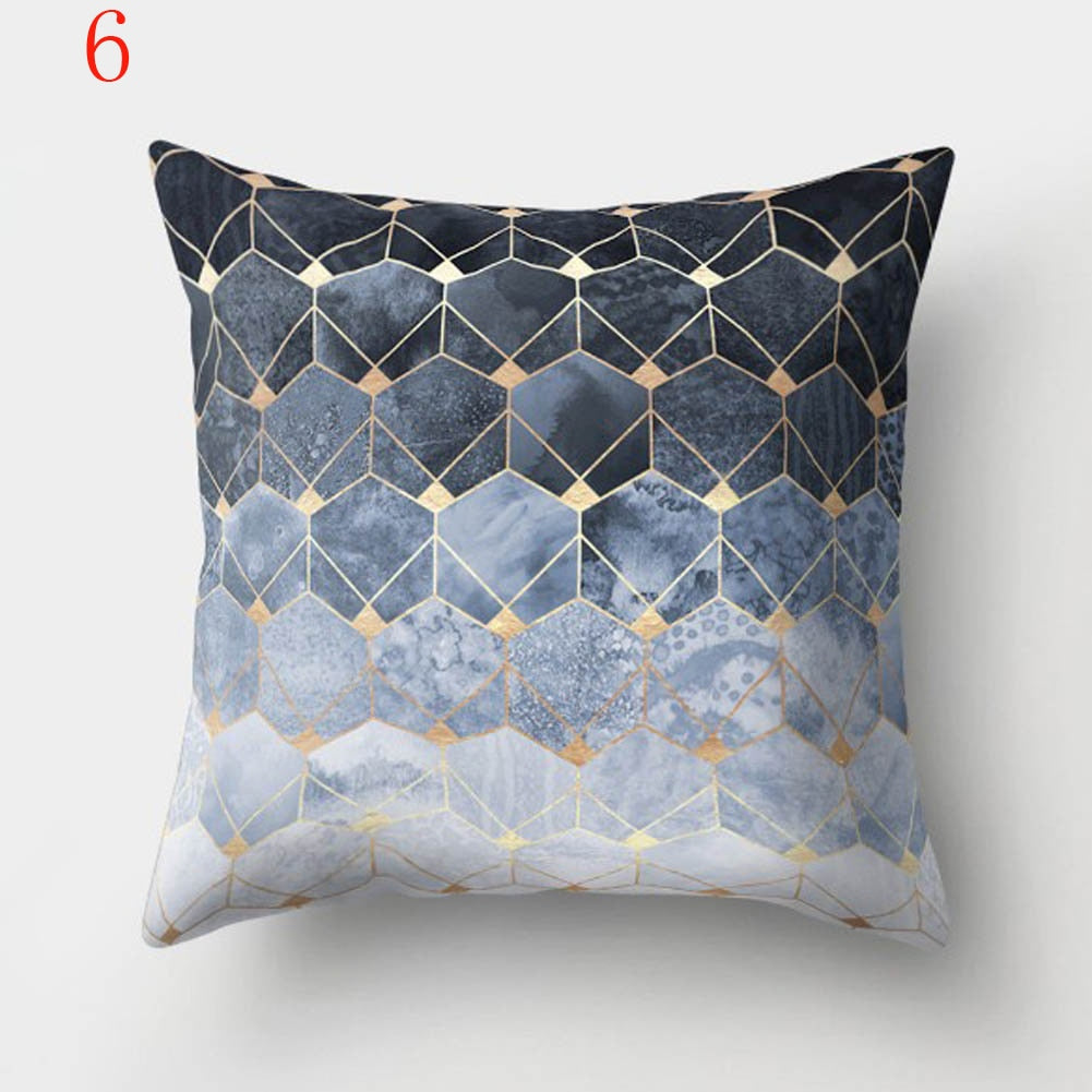 Geometric Printed Polyester Throw Pillow Cases Sofa Cushion Cover Home Decor 45x45cm Cotton Home Sofa Decorative Car Pillowcase