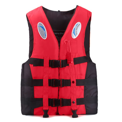 Outdoor Adult  Swimming Life Jacket Adjustable Buoyancy Survival Suit Polyester Children Life Vest With Whistle