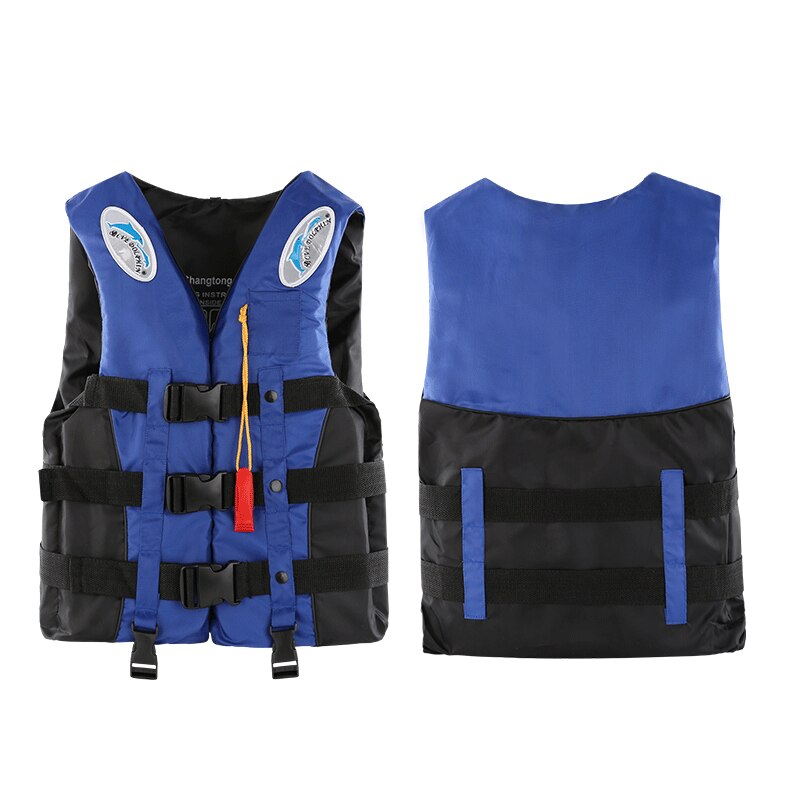 Outdoor Adult  Swimming Life Jacket Adjustable Buoyancy Survival Suit Polyester Children Life Vest With Whistle