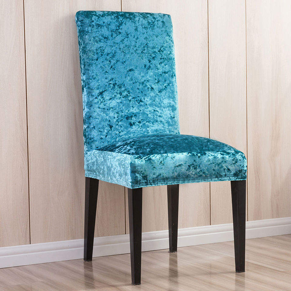 Super Soft Velvet Fabric Chair Cover Universal Size Stretch Slipcovers Elastic Seat Chair Covers Restaurant Banquet Hotel