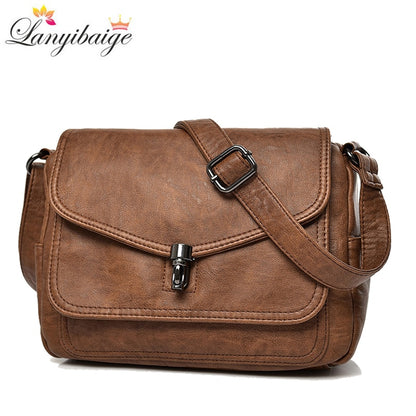 Vintage Shoulder Messenger Bags for Women 2022 New Purses and Handbags Soft Leather Crossbody Bags Casual Small Tote Bag bolsos