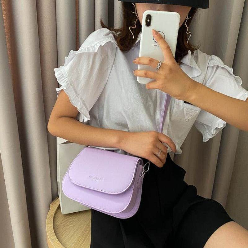 Fashion Trend Crossbody Bags for Women Solid Flap Shoulder Bag Designer Handbags and Purses Small Women Messenger Bags