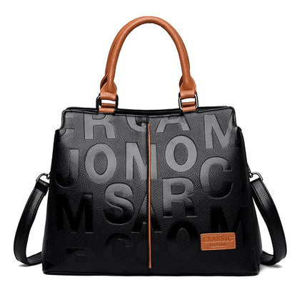 Letter Printing Luxury Handbags Women Bags Designer Fashion Big Capacity Tote Bag High Quality PU Leather Shoulder Crossbody Bag