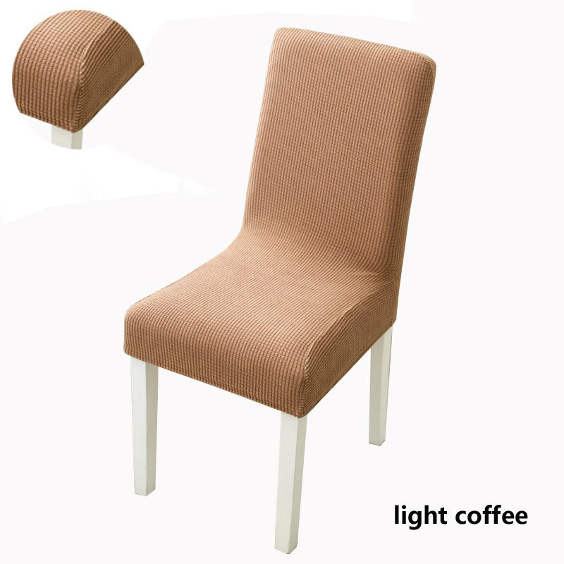 Corduroy Chair Cover Plain Solid Seat Cover Spandex Stretch Elastic Decor Covers Wedding Party