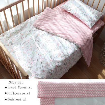 Baby Bedding Set For Newborns Soft Cotton Crib Bedding Set With Bumper For Girl Bed Linen For Kid Baby Nursery Decor Custom Made