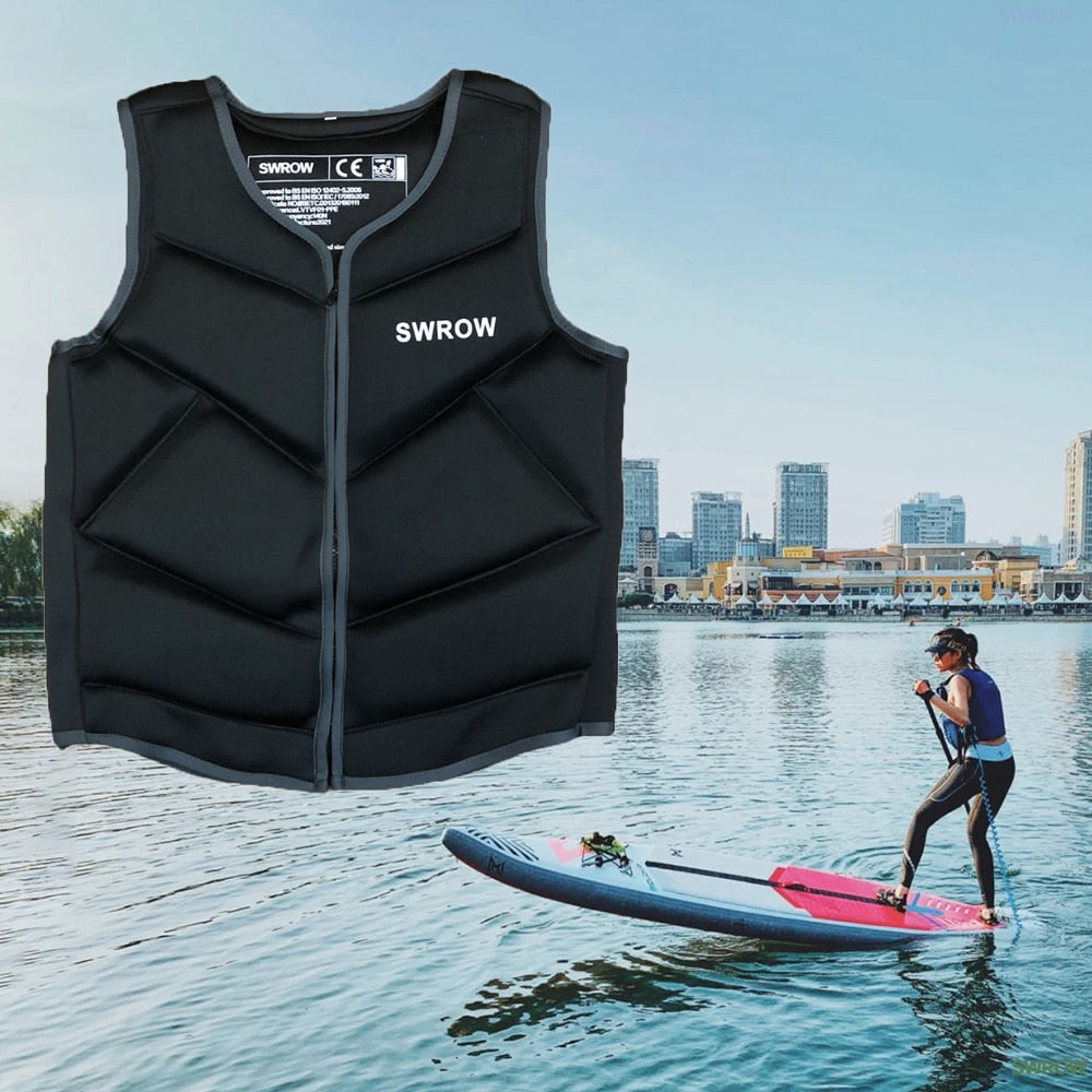 SWROW life jacket the fishing vest water jacket sports adult children life vest clothes swim skating ski rescue boats drifting