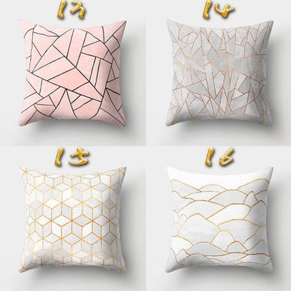 Geometric Printed Polyester Throw Pillow Cases Sofa Cushion Cover Home Decor 45x45cm Cotton Home Sofa Decorative Car Pillowcase