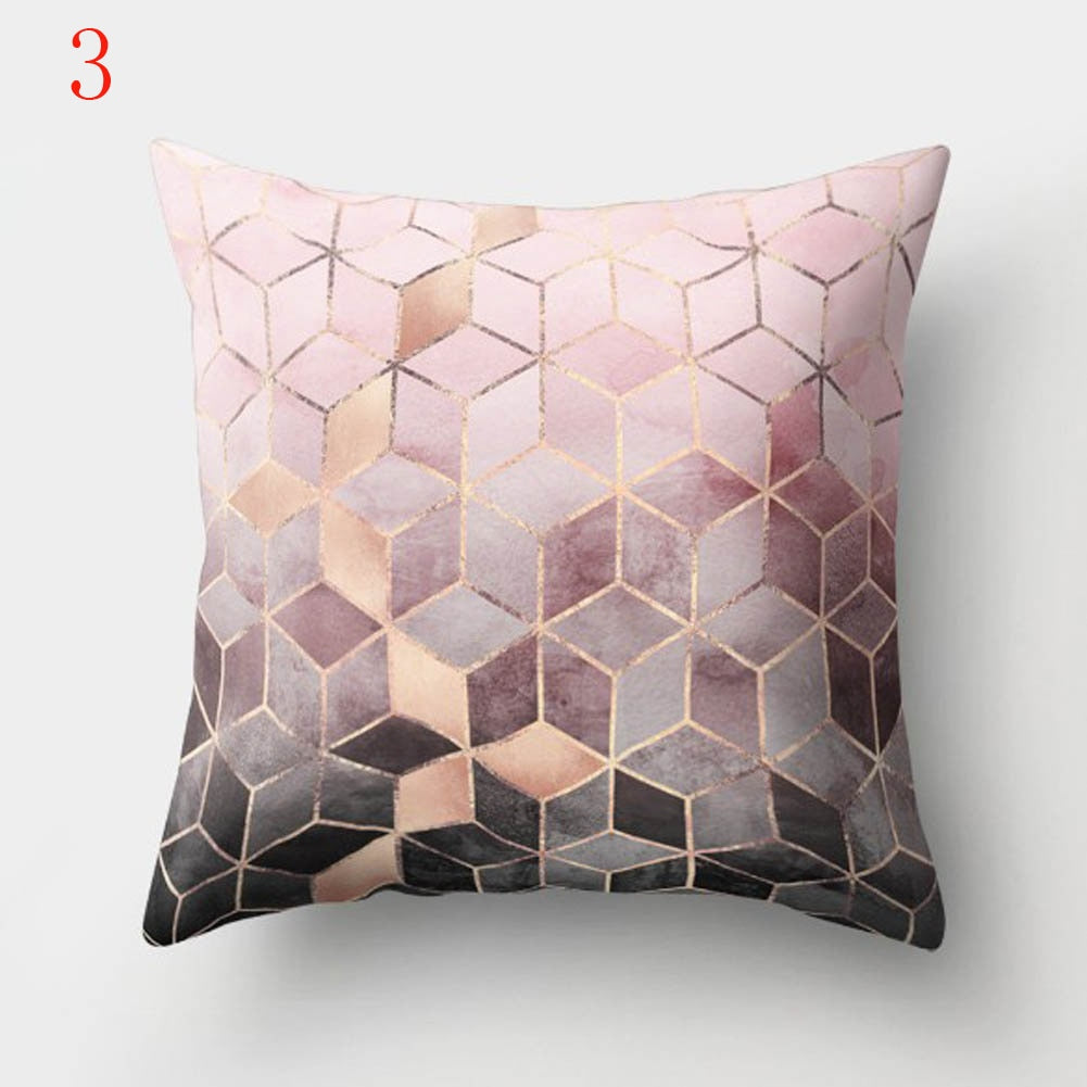 Geometric Printed Polyester Throw Pillow Cases Sofa Cushion Cover Home Decor 45x45cm Cotton Home Sofa Decorative Car Pillowcase