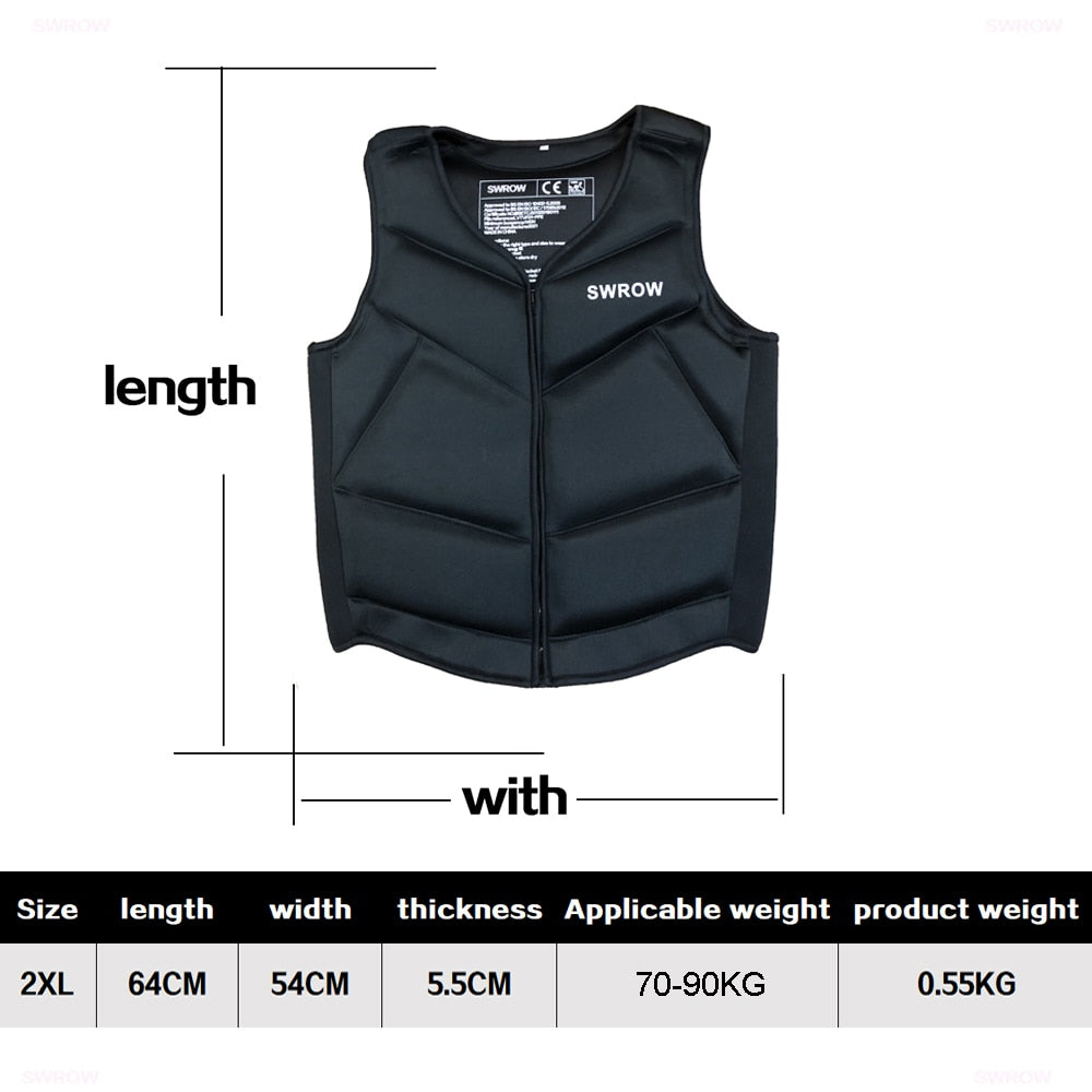 SWROW life jacket the fishing vest water jacket sports adult children life vest clothes swim skating ski rescue boats drifting