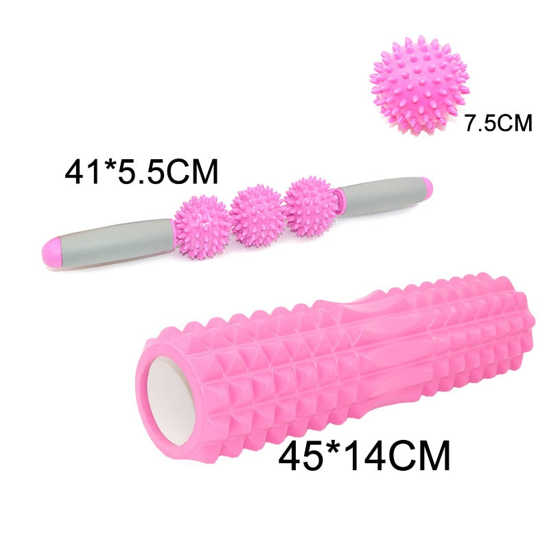 45cm*14cm Yoga column foam roller Pilates column balance bar stick relax muscle deep massage roller gym home fitness Crescent