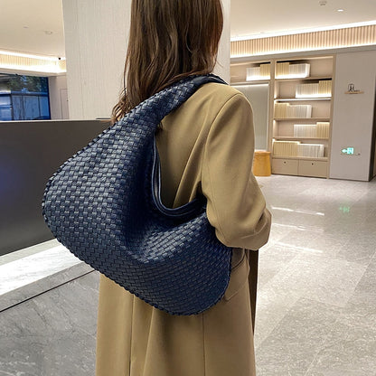 2022 Top Brand Woven Tote Bags for Women High Quality PU Shoulder Bag Luxury Designer Purses and Handbag Large Capacity Hand Bag