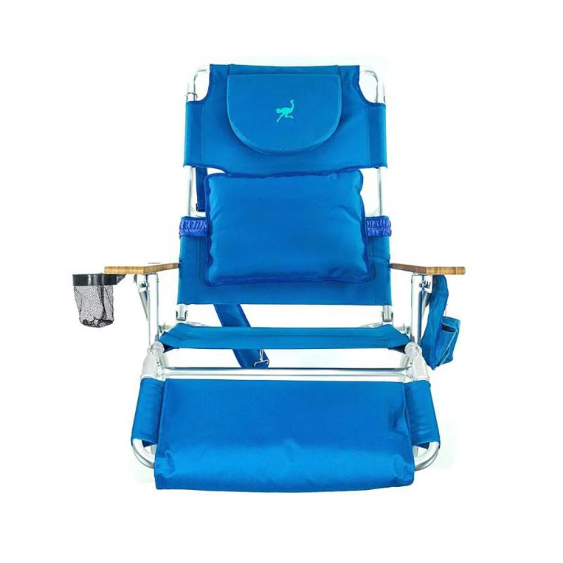 Ostrich Reclining Aluminum Beach Chair - Blue beach chair  outdoor chair camping chair