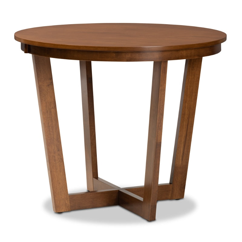Baxton Studio Alayna Modern and Contemporary Walnut Brown Finished 35-Inch-Wide Round Wood Dining Table coffee tables