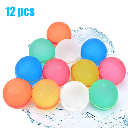 Magnetic Reusable Water Balloons Refillable Water Balloon Quick Fill Self Sealing Water Bomb Splash Balls for Kids Swimming Pool