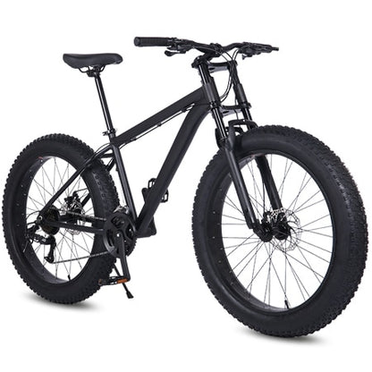 Wolf's Fang Bicycle 26*4.0 Inch 24 Speed Fat Bikes Aluminum Alloy Frame Snow Wide Tire Double Front Ffork Men Women Cycling