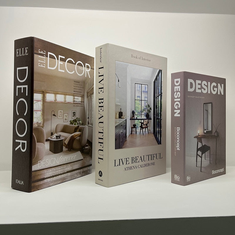 3pcs/Set Fashion Fake Books Decoration Luxury Decorative Book Designer Living Room Decoration Simulation Books Home Decor Gifts