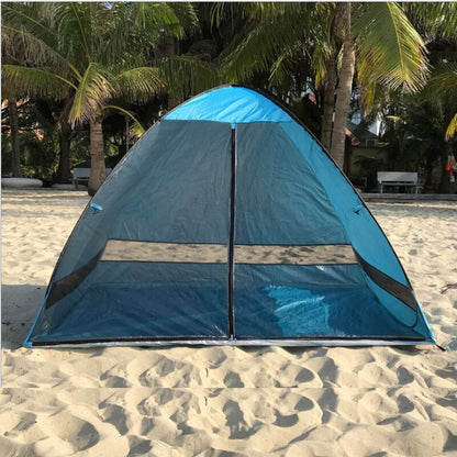 Pop Up Quick Open Beach Tent 1-2persons Anti-mosquito UV Protection Automatical Outdoor Camping Portable Sunshade Mesh Curtain
