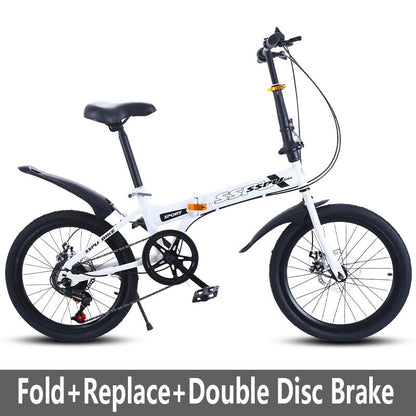 Folding Bike 20 inch 7 speed disc brake portable light cycling Adult Kids Students bicicleta road bicycle Men and Women Portab