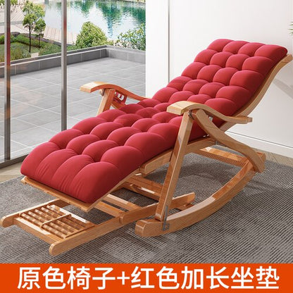 Folding Rocking Chair Reclining Chair Bamboo Reclining Chair Balcony Home Leisure Leisure Sleeping Chair Lazy Sofa Rattan Chair