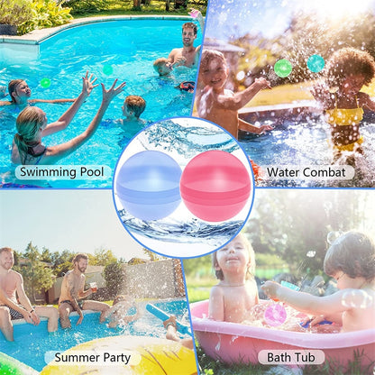 Reusable Water Balls Quick Fill Water Balloons Bomb Splash Balls Water Games Toys For Kids Balloon Bombs For Water Fight