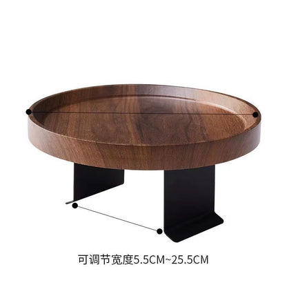 Sofa Coffee Table MDF Mini Side Table Waterproof Stain Resistant Corner Table Sofa Armrest Tray Installation-Free Adjustable