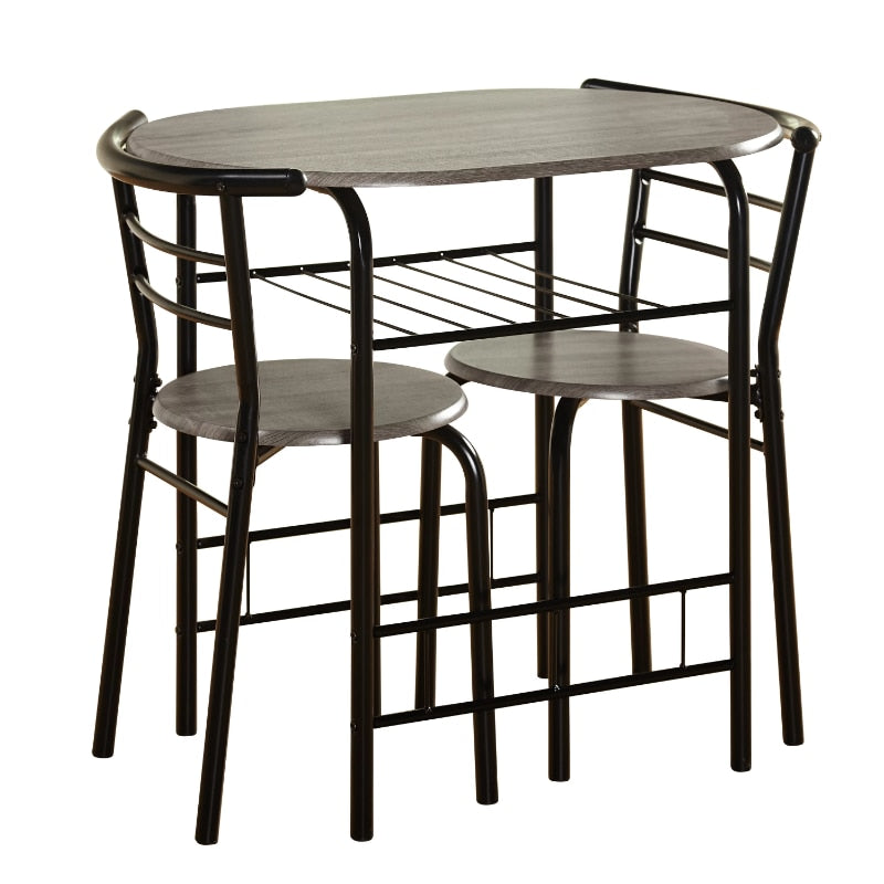 3-Piece Bistro Dining Set Kitchen Table and Chairs
