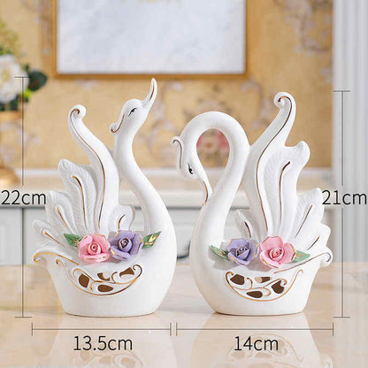 Owl Family Figurines Lovely Dancer Ornament Home Decor Creative Animal Crafts Home Decor Accessories  Wedding Gift for lovers