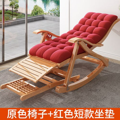 Folding Rocking Chair Reclining Chair Bamboo Reclining Chair Balcony Home Leisure Leisure Sleeping Chair Lazy Sofa Rattan Chair