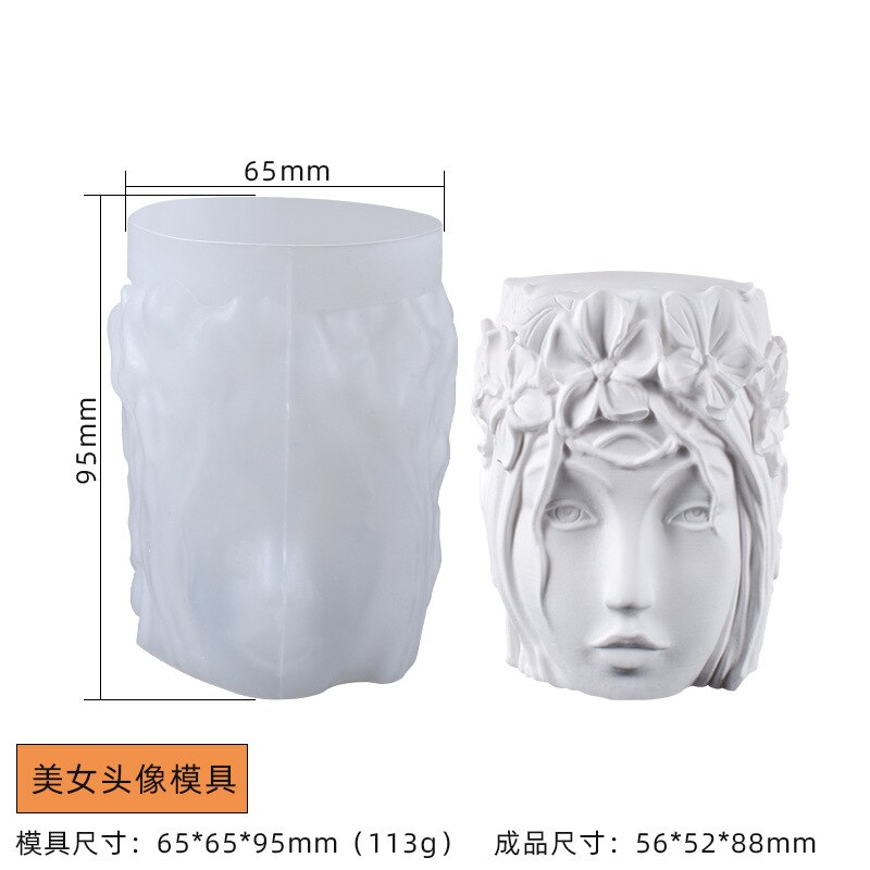 Medusa Head Candle Silicone Mold DIY Greek Sculpture Body Face Snake Hair Figure Wax Molds Making Aromath Soap Mould Home Decor