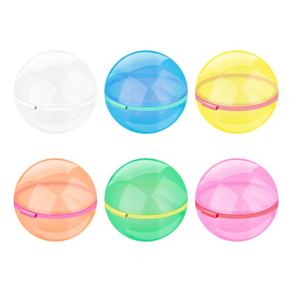 6pcs Water Bomb Splash Balls Reusable Absorbent Water Balloons Outdoor Pool Beach Play Toy Pool Party Favors Water Fight Games