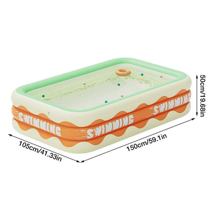 Blow Up Pool For Kids Foldable Small Inflatable Pool Thickened Family Swimming Pool For Kids Toddlers Outdoor Garden Backyard