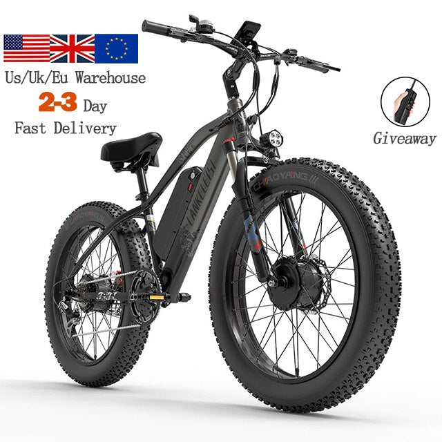 48v 1000w 2000w Ebike 17.5ah Battery Long Range Emtb 26*4 Fat Tire Electric Mountain Bike Bicycle