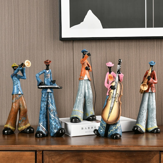 Family Figurines for Home Decor Accessories Morden Creative Band music character Bar Home decoration Crafts Gift for Friends