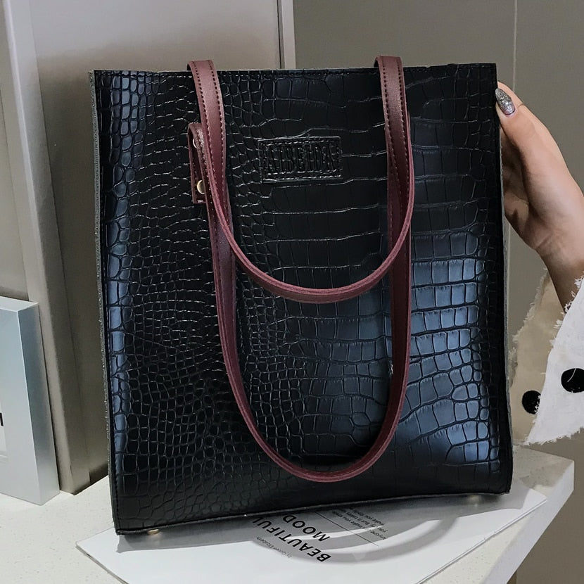 Fashion Crocodile Pattern Women Handbag Leather Ladies Hand Bags Luxury Handbags Women Bags Designer shoulder bag for women 2021